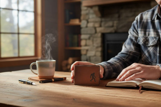 Bigfoot Bifold Wallet – Full-Grain Leather Handcrafted PNW Design