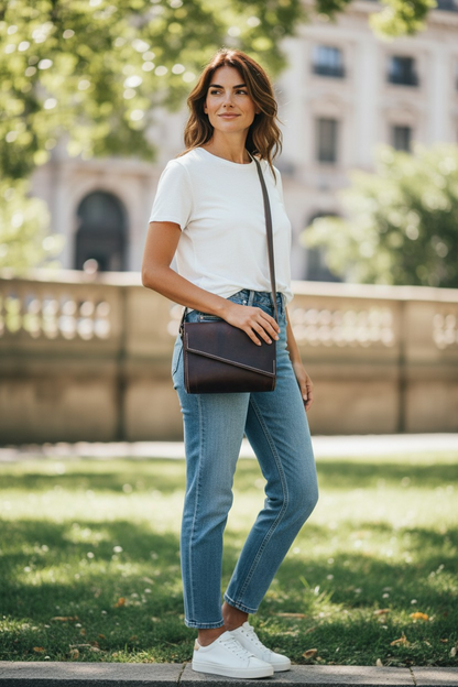 Jorunn Leather Purse - Brown Java Raindance