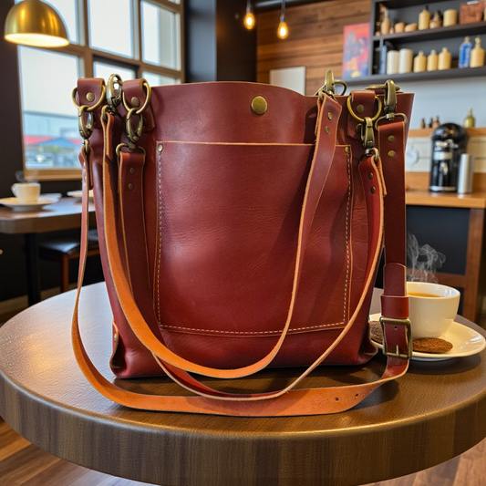 Turid Leather Purse in Oro Portage